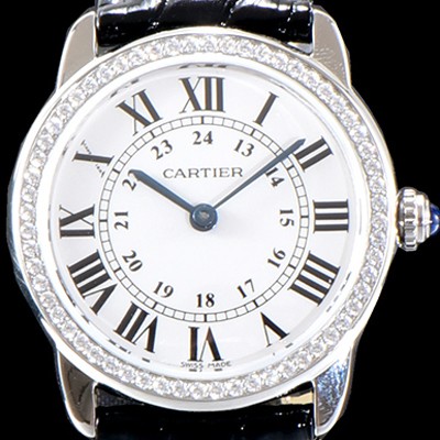 레플리카 [까르띠에] 여성용 솔로 드 까르띠에 WR000251 화이트 다이얼 쿼츠 무브먼트 CAR0512  