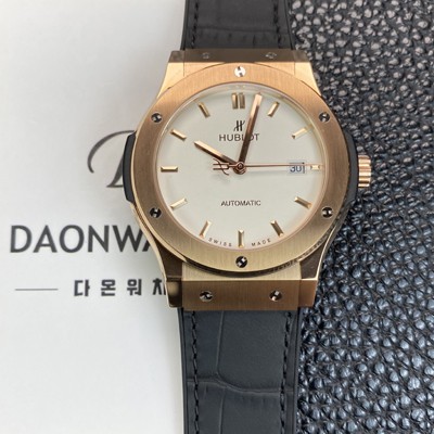 레플리카 [휴블렛] 남성용 클래식 퓨전 511.OX.2611.LR 18K 로즈골드 42mm 오토매틱 2892타입 화이트 다이얼 hub2145  
