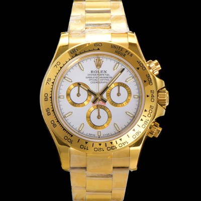 레플리카 [로렉스] 남성용 코스모그래프 데이토나 m126508-0001 18K 옐로우골드 40mm 크로노그래프 7750 오토매틱 무브먼트 화이트 다이얼 rol5334  