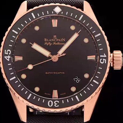레플리카 [블랑팡] 남성용 5000-36S30-NAB A 피프티패덤즈 다이버 블랙다이얼 BLA42040  