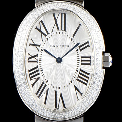 레플리카 [까르띠에] 여성용 베누아 워치 WB520010 라지 모델 1:1 수공 맞물림형식 최상급 쥬얼셋팅 화이트 다이얼 스위스 쿼츠 무브먼트 CAR0050  