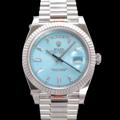 레플리카 [로렉스] 남성용 데이데이트 m228236-0006 40mm 오토매틱 Cal.3255 타입 아이스 블루 다이얼 rol5303  
