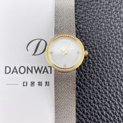 레플리카 
[디올] 여성용 라디드 사틴 25mm 다이아몬드 쿼츠 무브먼트 화이트 자게 다이얼 dio1005  