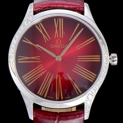 레플리카 [오메가]여성용 드빌 스틸 트레저 다이아몬드 36미리 쿼츠 래드다이얼 OMG70623  