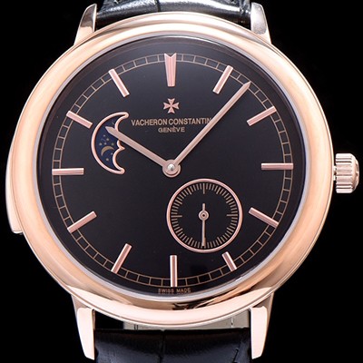 레플리카 [바쉐론콘스탄틴] 남성용 패트리모니 데이트 로즈골드 블랙 다이얼 VAC04441  