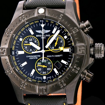 레플리카 [브라이틀링] 남성용 원드라이더 44mm 크로노그라프 쿼츠 블랙다이얼 BRE0400  