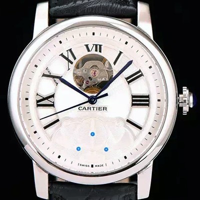 레플리카 [까르띠에] 남성용 로통드 드 까르띠에 오토매틱 시리즈 화이트다이얼 CAR0001  