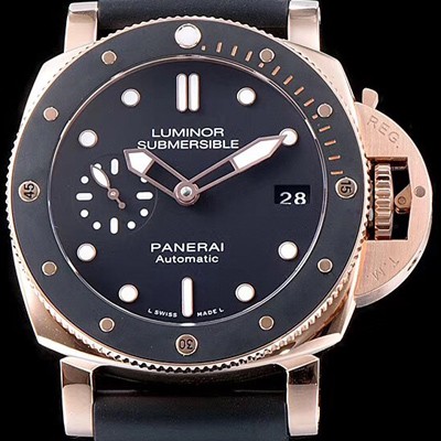 레플리카 [파네라이] 남성용 서브멀시브 PAM00684 18K 로즈골드 오토매틱 Cal.P.9010 므브먼트 블랙 다이얼 PAM42010  