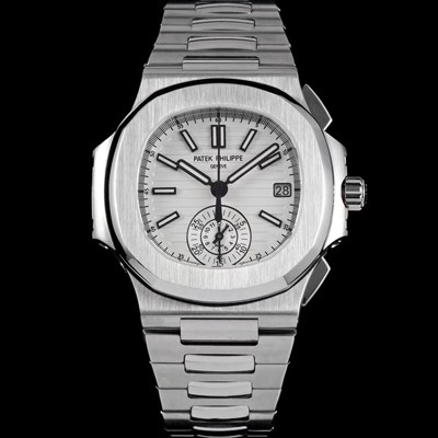 레플리카 [파텍필립] 남성용 노틸러스 5980/1A-019 오토매틱 Cal.CH 28-520 C 타입 40.5mm 메탈줄 화이트 다이얼 pat2224  