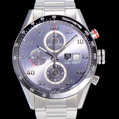 레플리카 [태그호이어] 남성용 까레라 크로노그래프 그레이 다이얼 ETA-7750 오토매틱 무브먼트 TAG0200  