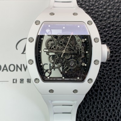 레플리카 [리차드밀레] 남성용 RM055 부바왓슨 세라믹 50mm 기계식 수동형 무브먼트 스켈레톤 다이얼 ric0324  
