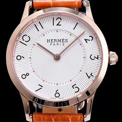 레플리카 [에르메스] 남성용 슬림 데르메스 W041767WW00 화이트 다이얼 춰츠 무브먼트 HEM4201  