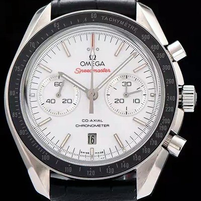 레플리카 [오메가] 남성용 스피드마스터 크로노그래프 화이트 다이얼 블랙베젤 OMG0150  