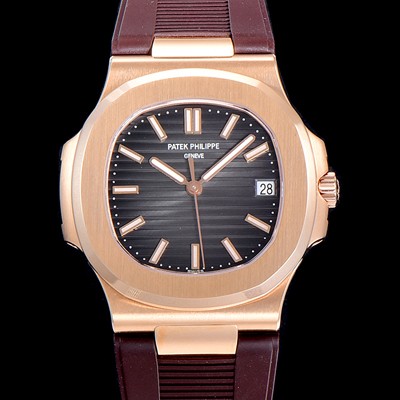 레플리카 [파텍필립] 남성용 노틸러스 5711R Cal.324 S C타입무브 오토매틱 18K 로즈골드 40미리 러버밴드 블랙다이얼 PAT75318  
