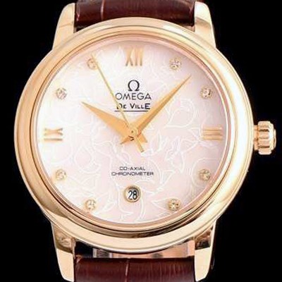 레플리카 [오메가] 여성용 드빌 424.12.33.20.55 18k 옐로골드 자게 화이트 다이얼 오토매틱 무브먼트 OMG0015  