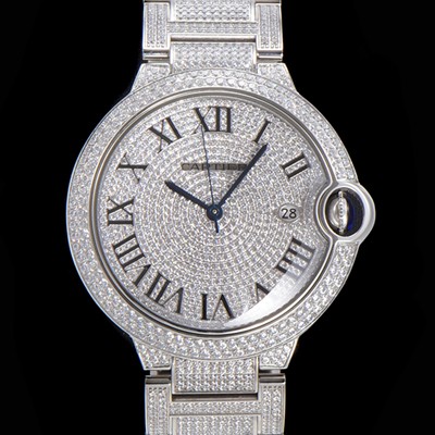 레플리카 [까르띠에] 남성용 럭셔리 풀다이아셋팅!! 발롱블루 드 까르띠에 HP100562 