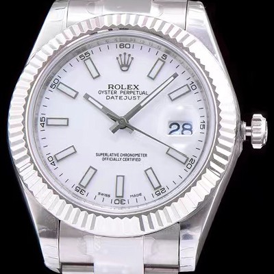 레플리카 [로렉스] 남성용 데이져스트 스위스 3136 오토매틱 무브먼트 화이트 다이얼 ROL0102  