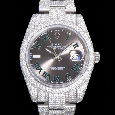레플리카 [로렉스]남성용 데이져스트 126334 오토매틱 41mm 다이아몬드 그레이다이얼 ROL36311  
