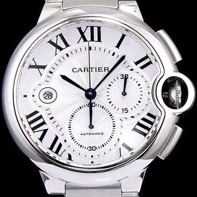 레플리카 [까르띠에] 남성용 발롱블루 드 까르띠에 W6920076화이트 다이얼 크로노그래프 7750-2 오토매틱 무브먼트 CAR0112  