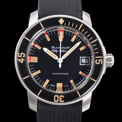 레플리카 [블랑팡] 남성용 1:1수제공정형 피프티패덤스 오토매틱 ETA2836-2 타입 45mm 우레탄줄 세라믹 블랙다이얼  bla80792  