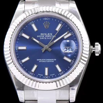 레플리카 [로렉스] 남성용 데이져스트 스위스 3136 오토매틱 무브먼트 블루 다이얼 ROL0104  
