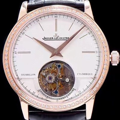 레플리카 [예거르쿨트르] 남성용 마스터 화이트 다이얼 투어빌론 무브먼트 JAG4250  
