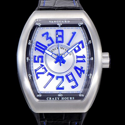 레플리카 [프랭크뮬러] 남성용 뱅가드 오토매틱 CZ02타입 44미리 가죽줄/스트랩 화이트다이얼 실버다이얼 FRA73713  