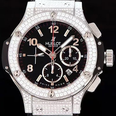 레플리카 [휴블렛] 남성용 빅뱅 블랙 다이얼 최상급 소재의 다이아버젼 블랙다이얼 HUB0402  