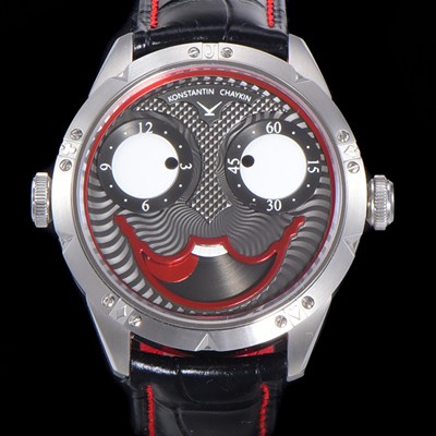 레플리카 [콘스탄틴 차이킨] 남성용 조커 오토매틱 NH35타입 42mm 가죽줄 그레이 다이얼 kon49051  