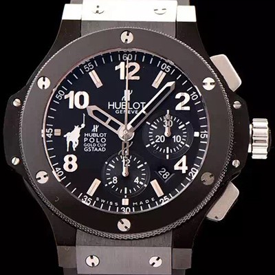 레플리카 [휴블렛] 남성용 빅뱅 폴로 골드 컵 블랙 다이얼 HUB0422  