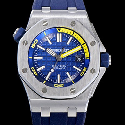 레플리카 [오데마피게] 남성용 옐로 세라믹 다이버!!로얄오크 오프쇼어15710ST.OO.A038CA.01 옐로 와플 다이얼 오토매틱 무브먼트 AUD12297  