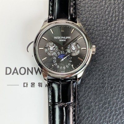레플리카 [파텍필립] 남성용 퍼페추얼 캘린더 5140 가죽줄 40mm 오토매틱 Cal.240 타입 그레이 다이얼 pat2238  