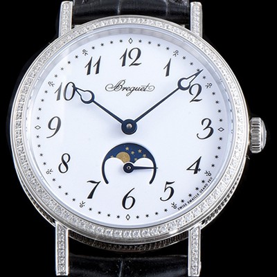 레플리카 [브레게] 남성용 클래식 문페이즈 다이아몬드 화이트다이얼 BRG4201  