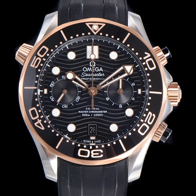 레플리카 [오메가] 남성용 씨마스터 디버 300M 코엑시얼 크로노그래프 P. 9900타입 44mm 메탈줄 블랙다이얼   omg86713  