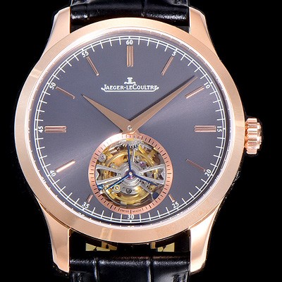 레플리카 [예거 르꿀르뜨]남성용 마스터 그랜드 트랜디션 투어빌론 18K로즈골드 수동/기계식 42미리 그레이다이얼 JAG50056  