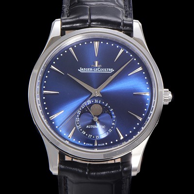 레플리카 [예거 르꿀르뜨] 남성용 마스터 울트라 씬 문페이즈 오토매틱 925타입 39mm 가죽줄 블루다이얼 jag1939  