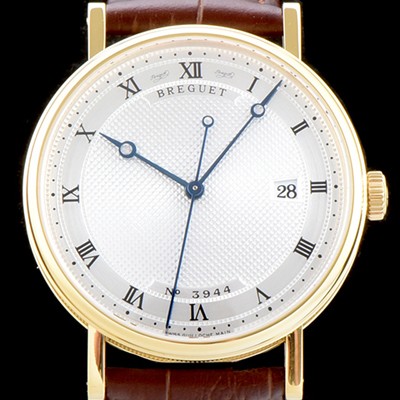 레플리카 [브레게] 남성용 인기제품 클래식 5177BR/15/9V6 38mm 오토매틱 신제품!! 18K 옐로우골드 실버 길로쉐 패턴 다이얼 오토매틱 무브먼트 BRG0413  