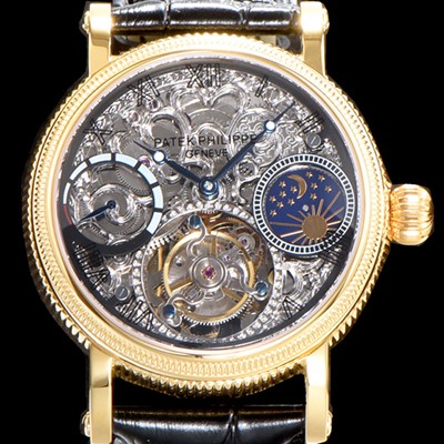 레플리카 [파텍필립] 남성용 그렌드 컴플리케이션 18k 옐로골드 문페이즈 세귤 리얼 투어빌론 최상급 쥬얼 다이아몬드 베젤 스켈레톤 다이얼 PAT0400  