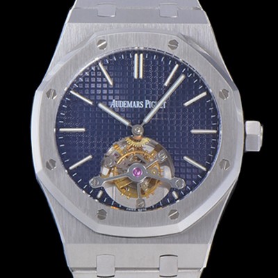 레플리카 [오데마피게] 남성용 로얄오크 Calibre 2924 투어빌론/수동기계식 41미리 블루다이얼 AUD74537  