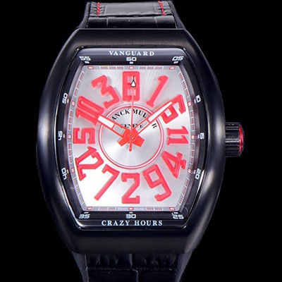 레플리카 [프랭크뮬러] 남성용 뱅가드 오토매틱 CZ02타입 44미리 PVD코팅 케이스 가죽줄/스트랩 실버다이얼 FRA73859  