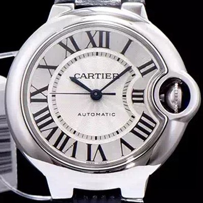 레플리카 [까르띠에] 남성용 신형 UP!!발롱블루 드 까르띠에 W6900556 33-36mm 사이즈 화이트 실버 썬더스트 다이얼 오토매틱 무브먼트 CAR0030  