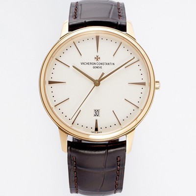 레플리카 [바쉐론콘스탄틴] 남성용 패트리모니 85180/000R-9248 셀프 와인딩 드레스 워치!! 18K 로즈골드 케이스 화이트 다이얼 오토매틱 무브먼트 VAC0215  