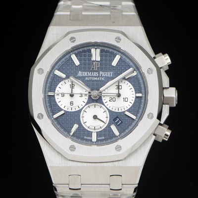 레플리카 [오데마피게] 남성용 로얄오크 26331ST.OO.1220ST.01 블루 와플 다이얼 신형 ETA 7750B-2 오토매틱 무브먼트 AUD88423  