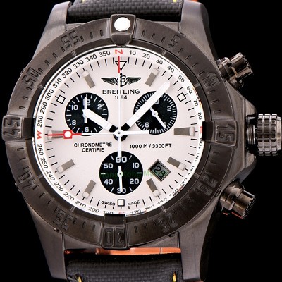 레플리카 [브라이틀링] 남성용 원드라이더 44mm 크로노그라프 쿼츠 화이트다이얼 BRE0441  