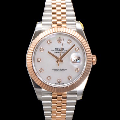 레플리카 [로렉스] 남성용 데이저스트II m126331 18K 로즈골드 41mm 오토매틱 Cal.3235 무브먼트 화이트/자개 다이얼 rol5353  