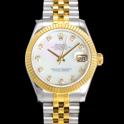 레플리카 [로렉스] 여성용 데이져스트 오이스터 31mm 레이디 오토매틱  18K 옐루골드 투톤콤비 5열 브레이슬릿 메탈줄 자게다이얼 rol60473  