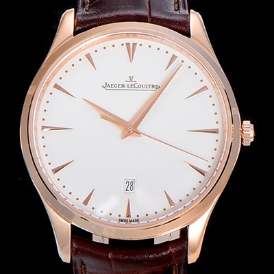 레플리카 [예거르꿀뜨르]남성용 마스터 울트라 씬 데이터 40미리 오토매틱 화이트다이얼 JAG68267  