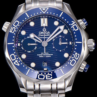 레플리카 [오메가]남성용 씨마스터 다이버 300M 마스터 크로노그래프 44mm 블루다이얼 OMG56352  