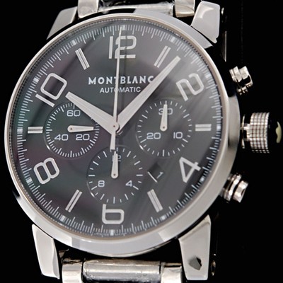 레플리카 [몽블랑] 남성용 몽블랑 타임워커 크로노 SS 블랙 다이얼 MON4222  