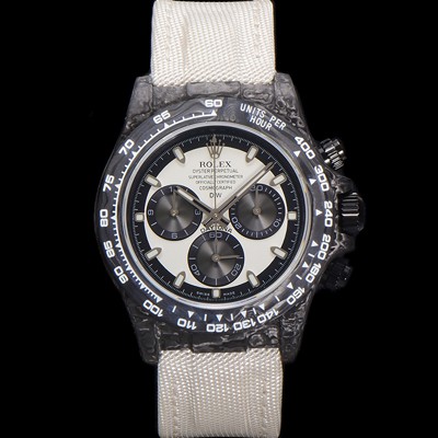 레플리카 [로렉스] 남성용 데이토나 DIW 포지드카본 커스텀 40미리 크로노그래프 오토매틱 Cal.4130 무브먼트 화이트 다이얼 ROL79834  